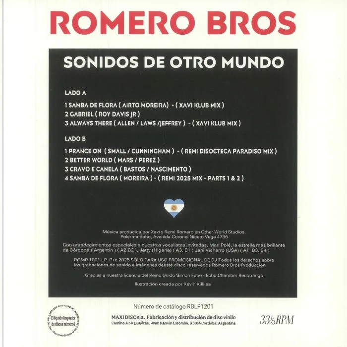 Обратная сторона обложки — ROMERO BROS — Sonidos De Otro Mundo (Sounds From Another World)