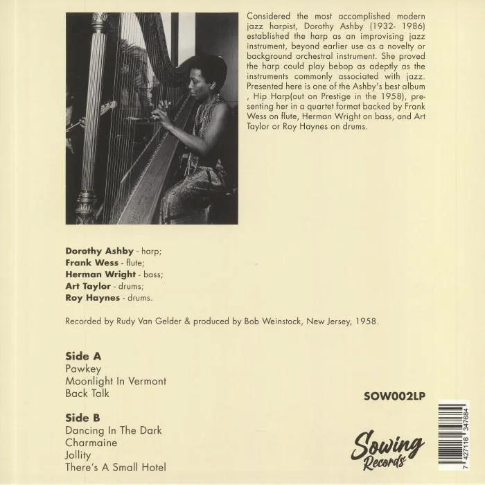 Back cover — Dorothy ASHBY with FRANK WESS — Hip Harp