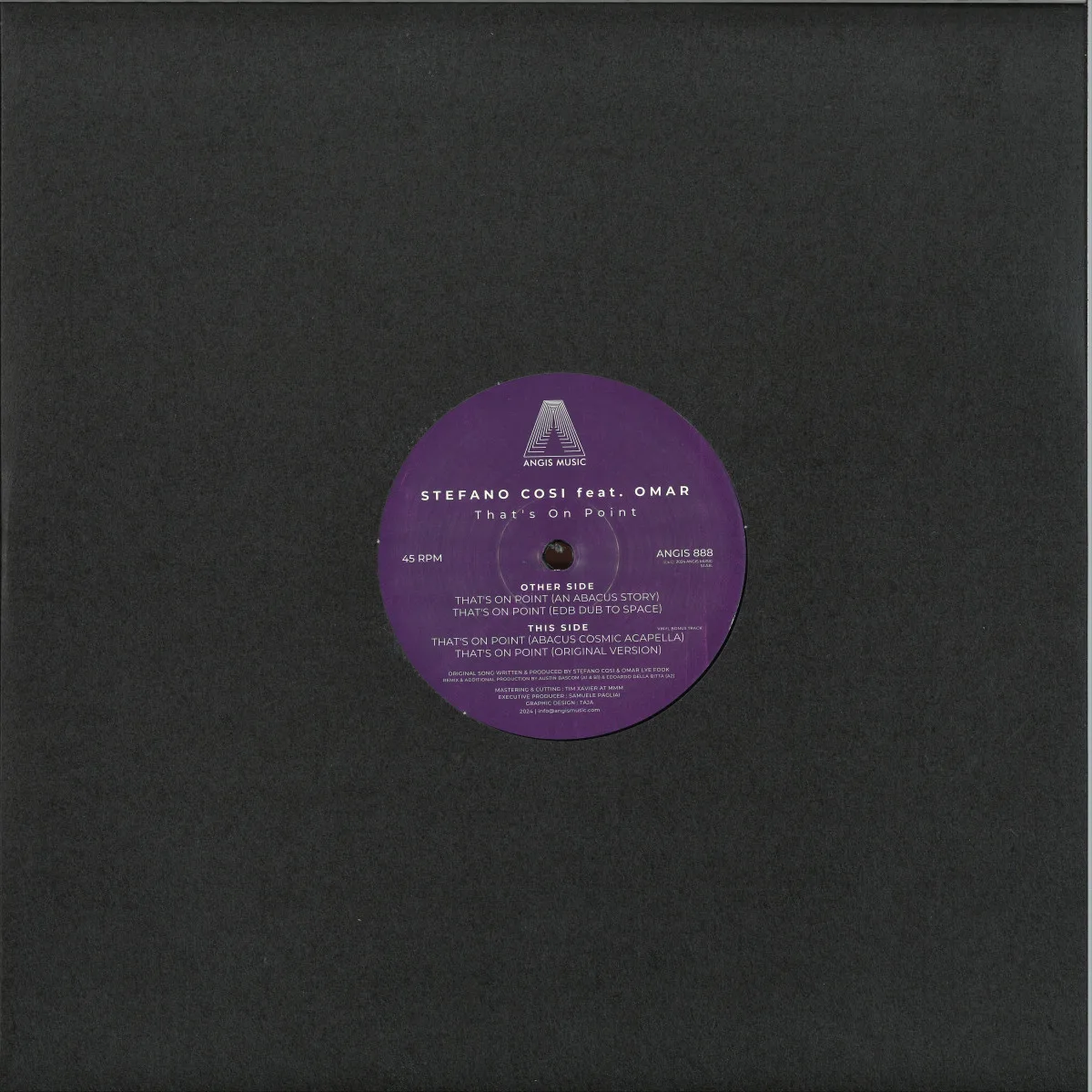 Back cover — Stefano Cosi feat. Omar — That's On Point