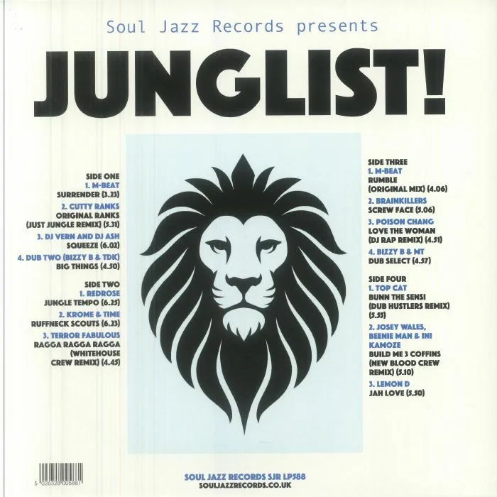 Обратная сторона обложки — VARIOUS — Junglist!: Old Skool Ragga D&B Jungle 1993-95 (B-STOCK)