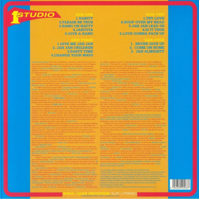 Обратная сторона обложки — Sugar MINOTT — Sugar Minott At Studio One (20th Anniversary Edition) (Record Store Day RSD 2025)