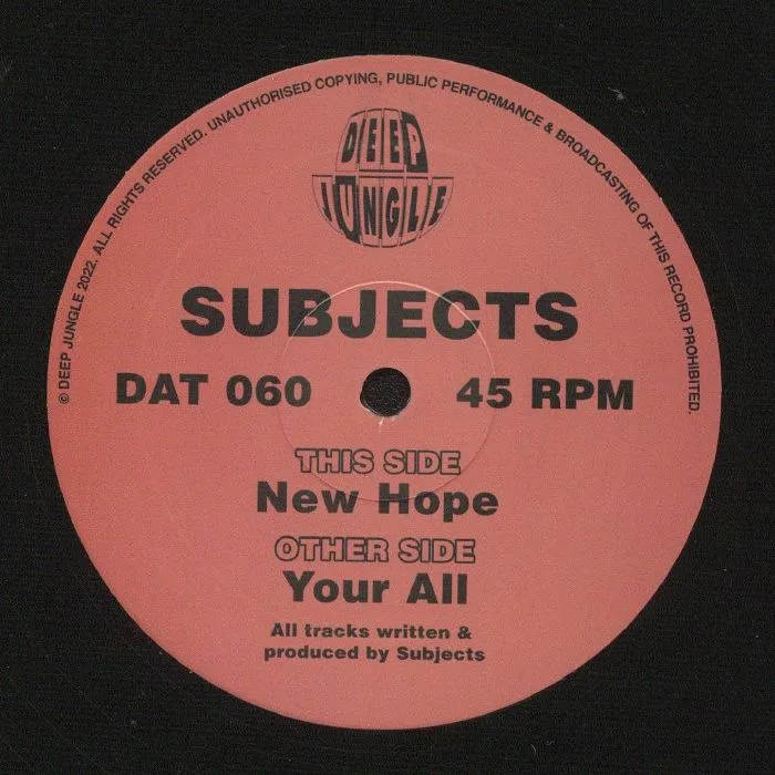 Лицевая сторона обложки — SUBJECTS — New Hope