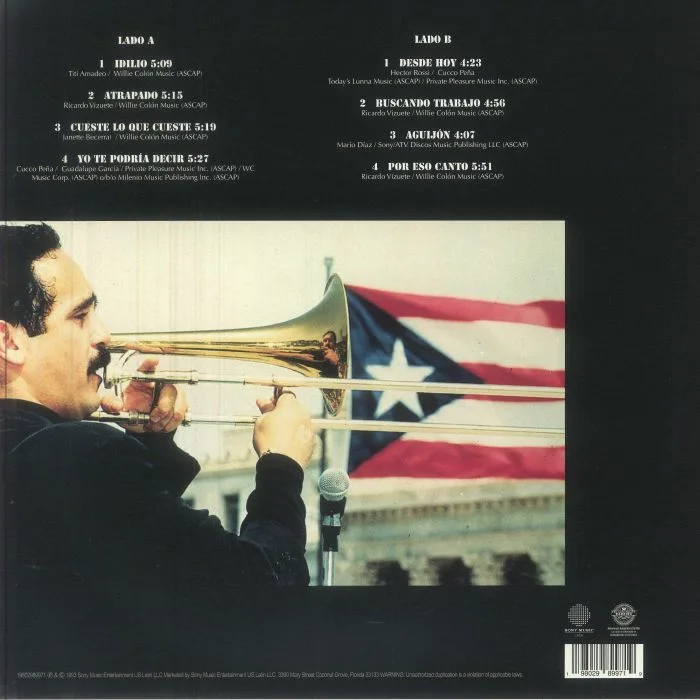 Back cover — Willie COLON — Hecho En Puerto Rico (reissue)