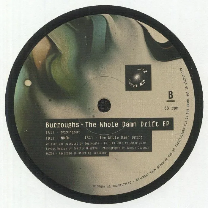 Back cover — BURROUGHS — The Whole Damn Drift EP