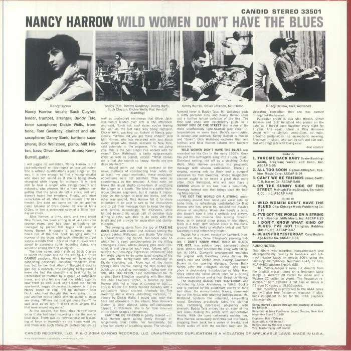 Back cover — Nancy HARROW — Wild Women Don't Have The Blues