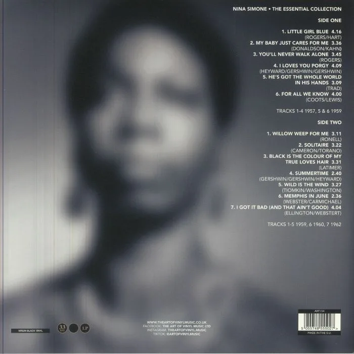 Обратная сторона обложки — Nina SIMONE — The Essential Collection
