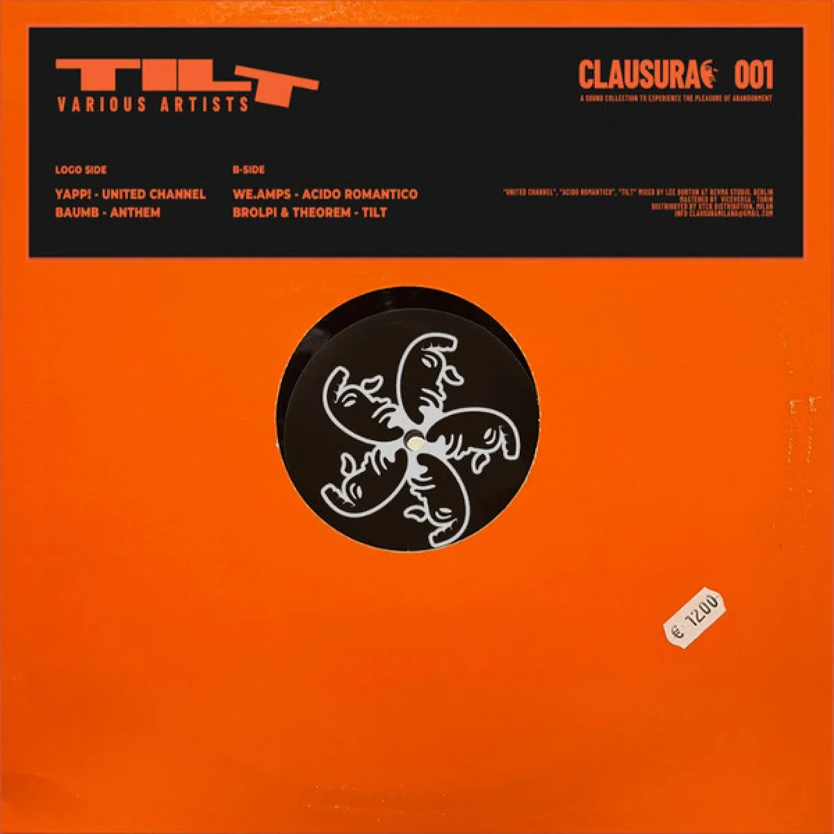 Лицевая сторона обложки — Various — Tilt Ep.