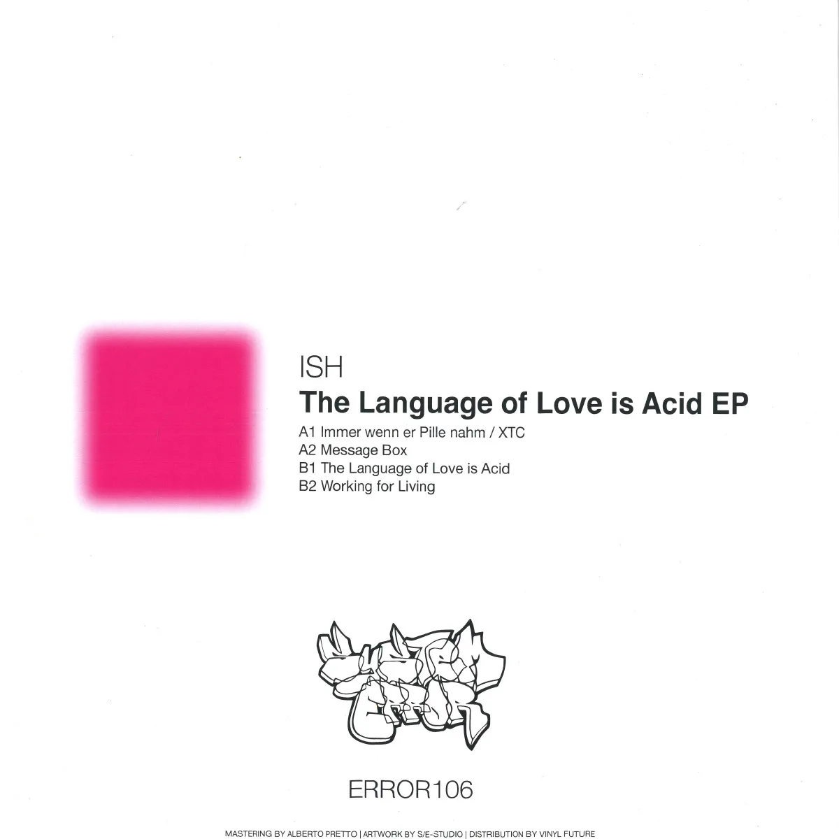 Back cover — ISH — The Language Of Love Is Acid EP