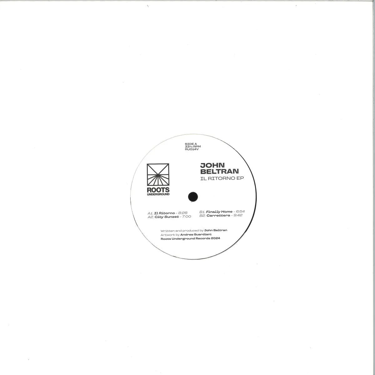 Back cover — John Beltran — Il Ritorno EP
