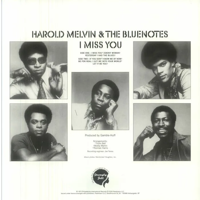 Back cover — Harold MELVIN & THE BLUE NOTES — I Miss You (reissue)