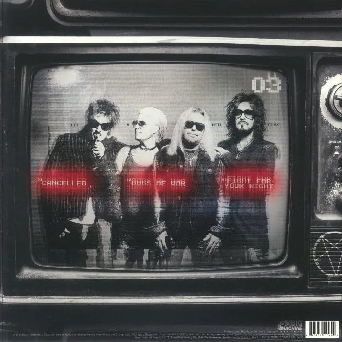 Обратная сторона обложки — MOTLEY CRUE — Cancelled