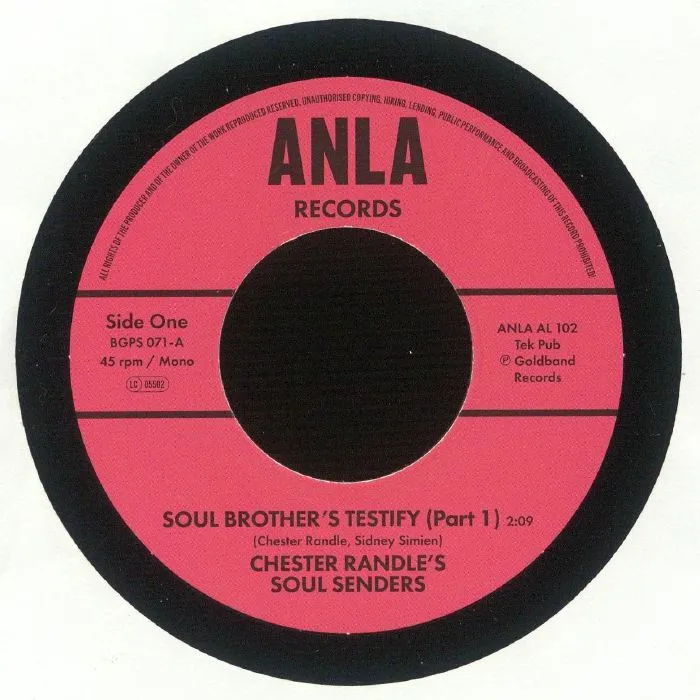 Front cover — CHESTER RANDLE'S SOUL SENDERS — Soul Brother's Testify (reissue)