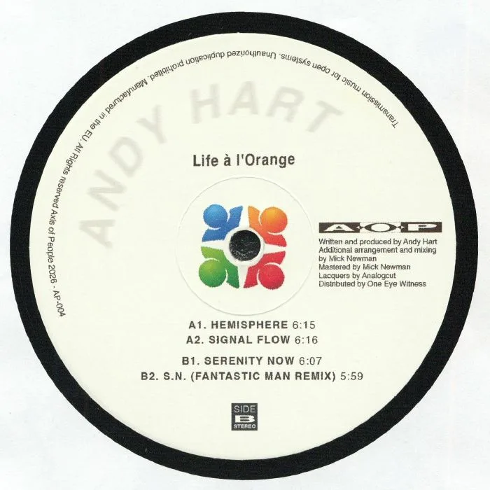 Back cover — Andy Hart — Life à l'Orange