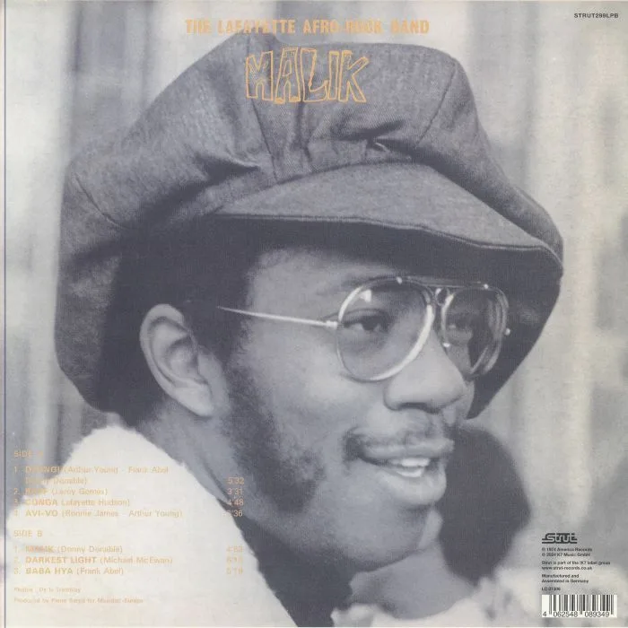 Back cover — The LAFAYETTE AFRO ROCK BAND — Malik (remastered)