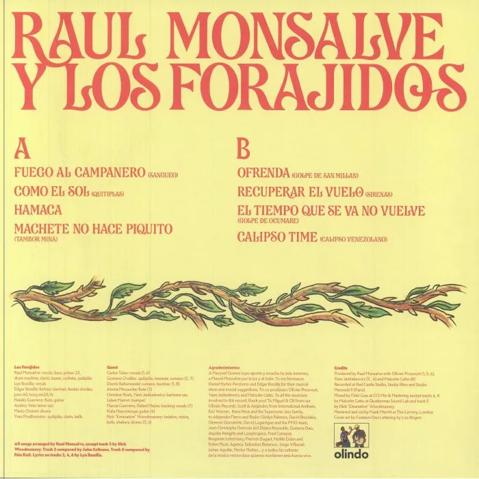 Обратная сторона обложки — Raul Y LOS FORAJIDOS MONSALVE — Sol