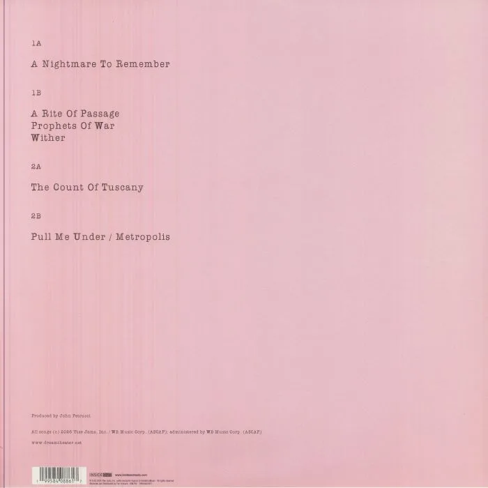 Back cover — DREAM THEATER — Lost Not Forgotten Archives: Live In Tokyo 2010