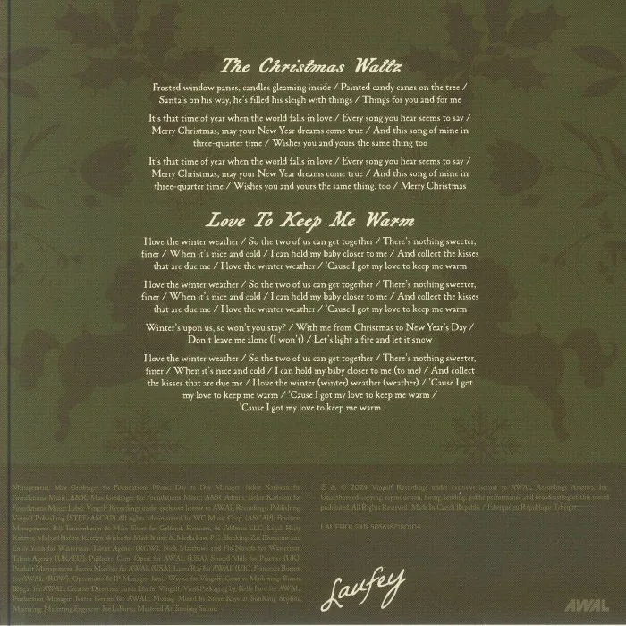 Back cover — LAUFEY — A Very Laufey Holiday: The Christmas Waltz Edition