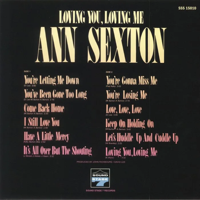 Обратная сторона обложки — ANN SEXTON — Loving You Loving Me (reissue)