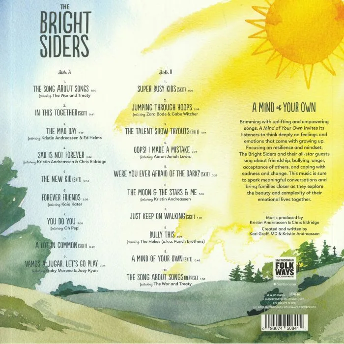 Back cover — The BRIGHT SIDERS — A Mind Of Your Own