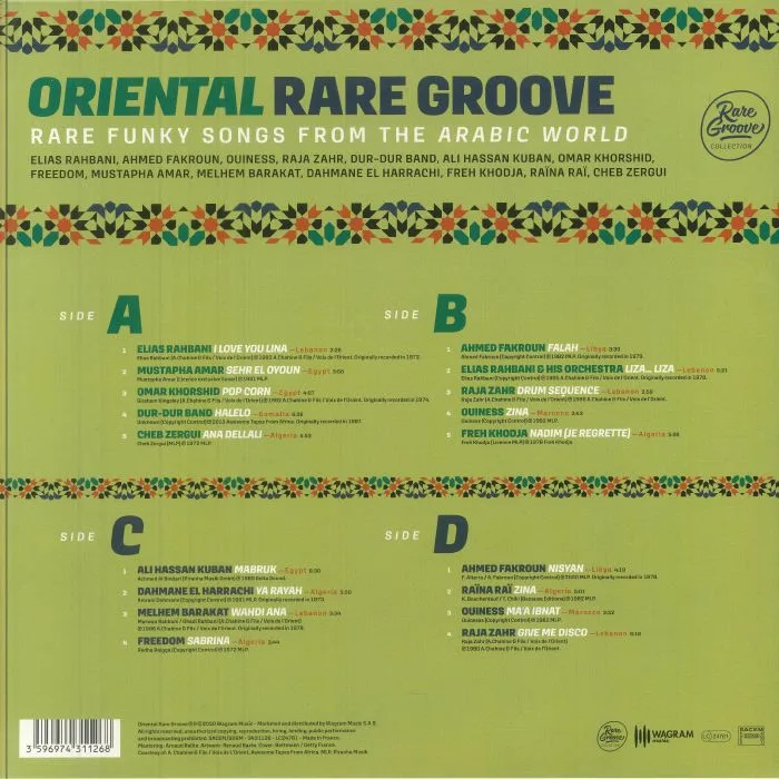 Обратная сторона обложки — VARIOUS — Oriental Rare Groove: Rare Funky Songs From The Arabic World