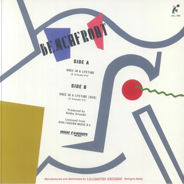 Обратная сторона обложки — BEACHFRONT — Once In A Lifetime (reissue)
