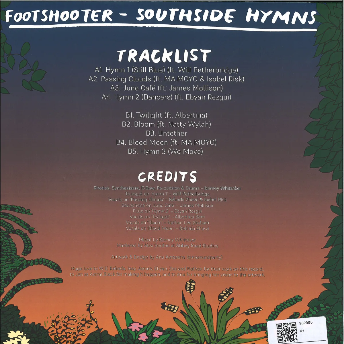 Back cover — Footshooter — Southside Hymns LP