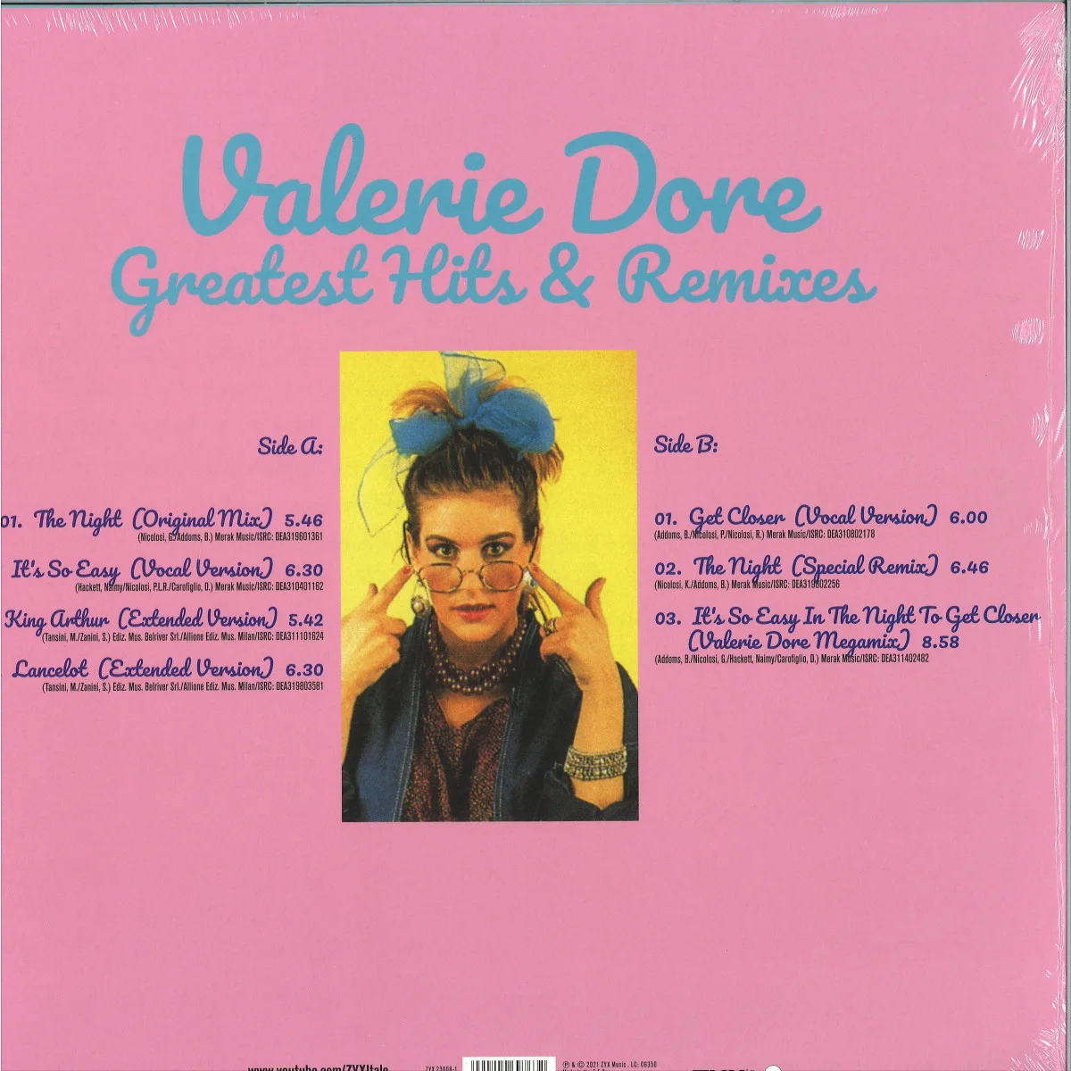 Обратная сторона обложки — VALERIE DORE — Greatest Hits & Remixes Vol. 1