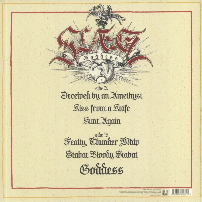Back cover — SLAEGT — Goddess