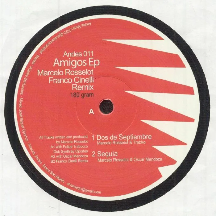 Лицевая сторона обложки — Marcelo ROSSELOT — Amigos EP