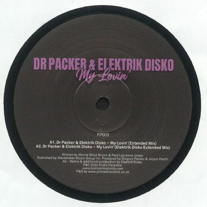 Front cover — DR PACKER / ELEKTRIK DISKO / MATTEI & OMICH / RE TIDE / LUKAS SETTO — Fool's Paradise Sampler Vol 3