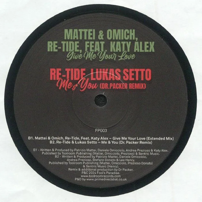 Back cover — DR PACKER / ELEKTRIK DISKO / MATTEI & OMICH / RE TIDE / LUKAS SETTO — Fool's Paradise Sampler Vol 3