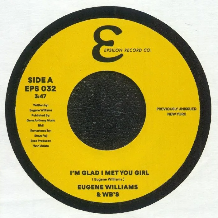 Front cover — Eugene WILLIAMS / THE WBs — I'm Glad I Met You Girl