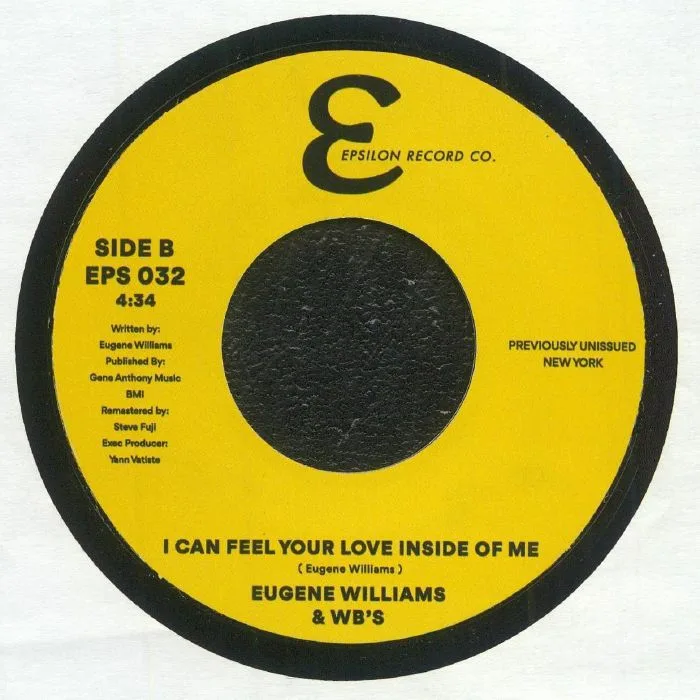 Back cover — Eugene WILLIAMS / THE WBs — I'm Glad I Met You Girl