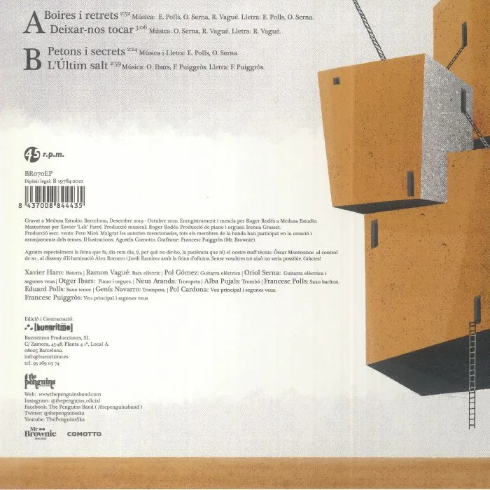 Back cover — The PENGUINS — 4 Notes D'amor(t)