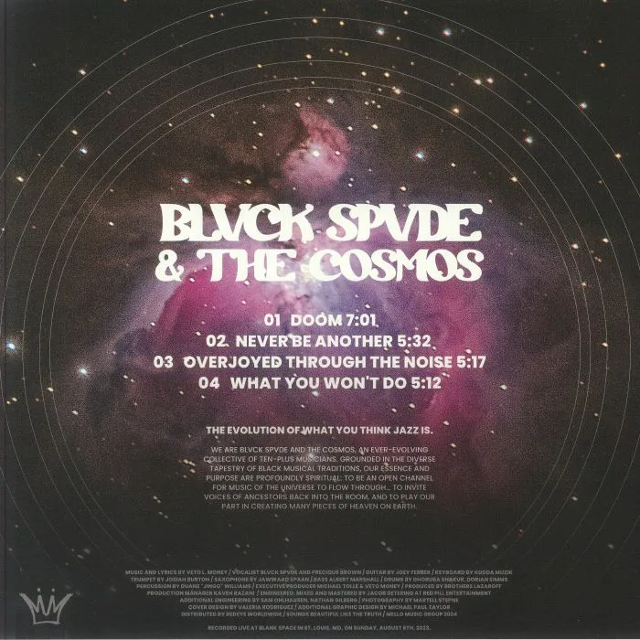 Обратная сторона обложки — BLVCK SPVDE / THE COSMOS — Overjoyed Through The Noise