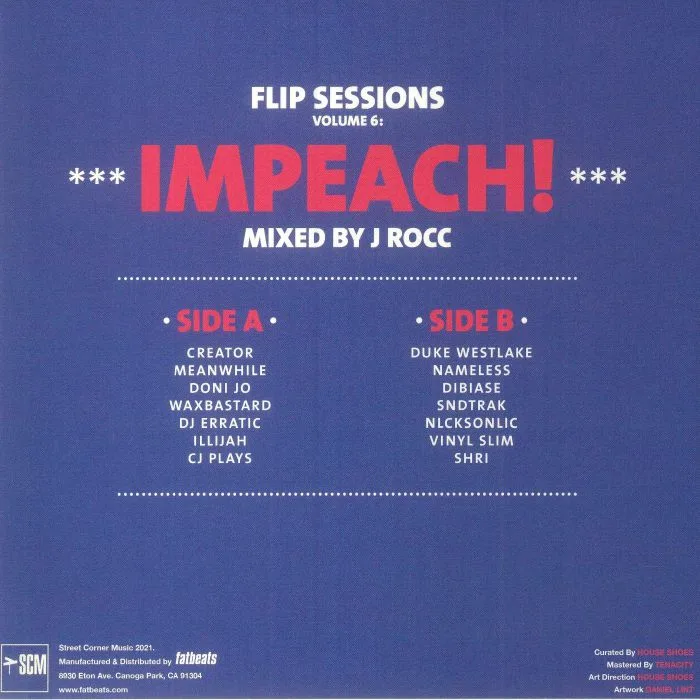 Back cover — J ROCC / VARIOUS — Flip Sessions Volume 6: Impeach!