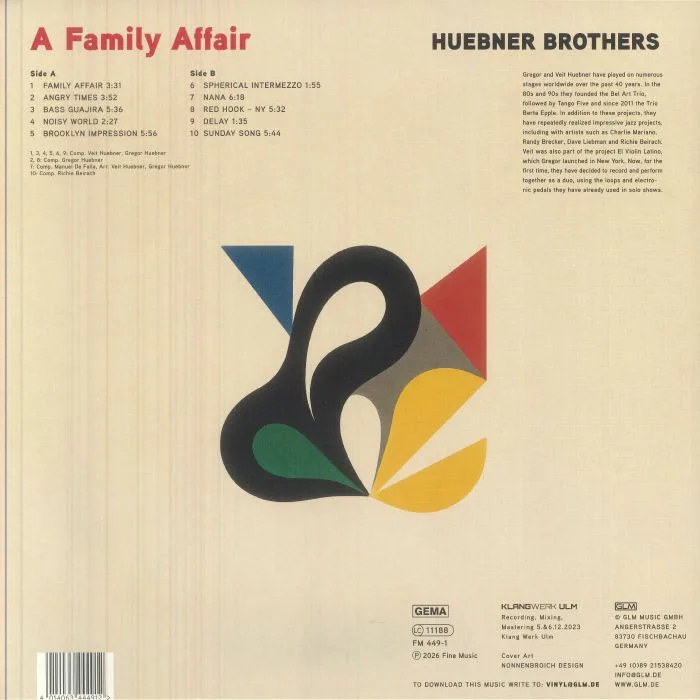 Back cover — HUEBNER BROTHERS — A Family Affair