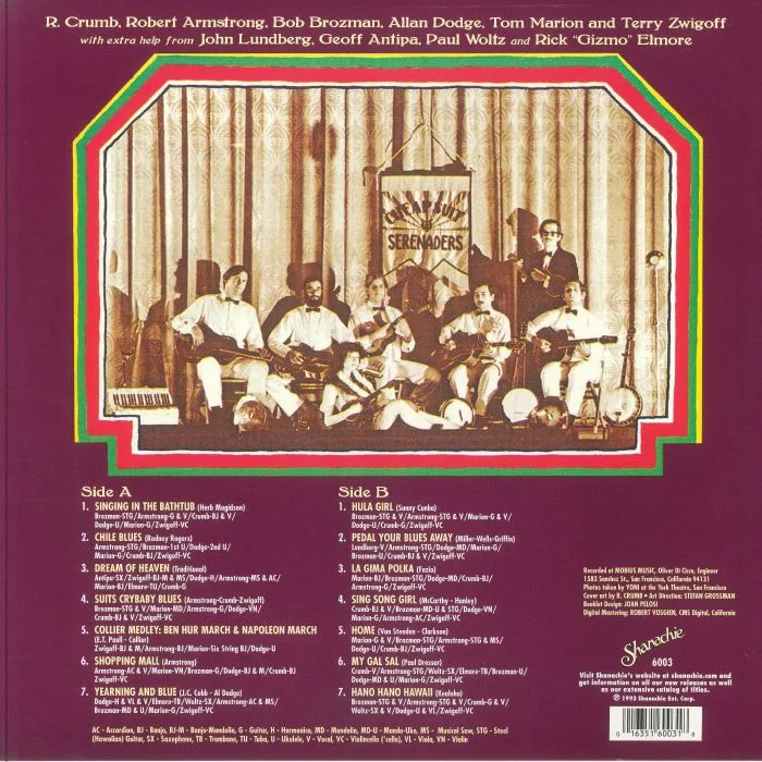 Back cover — Robert CRUMB & HIS CHEAP SUIT SERENADERS — Singing In The Bathtub