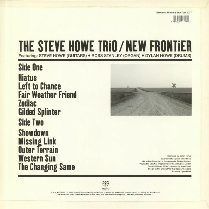 Back cover — The STEVE HOWE TRIO — New Frontier