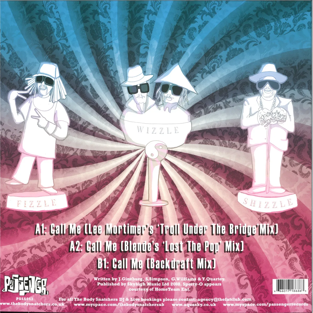Back cover — Bodysnatchers — Call Me