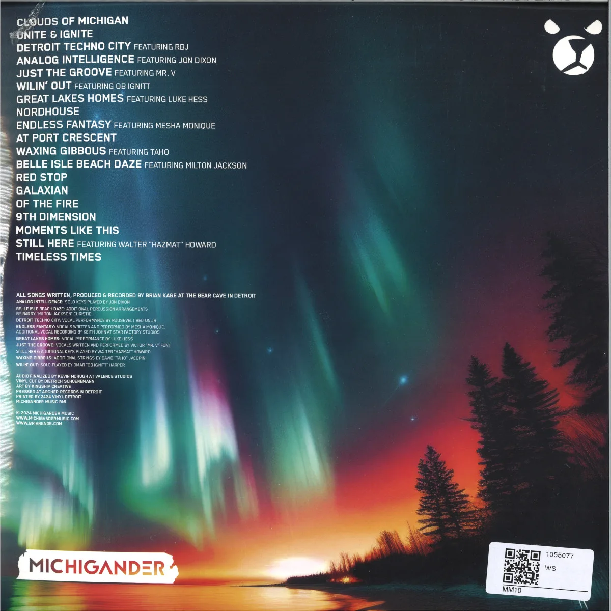 Back cover — Brian Kage — Timeless Times 4x12"