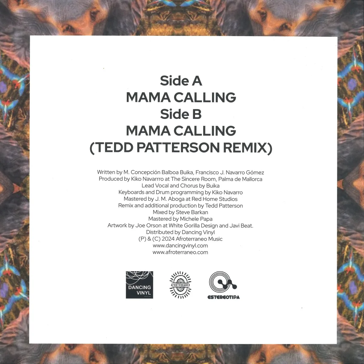 Back cover — BUIKA x Kiko Navarro — Mama Calling
