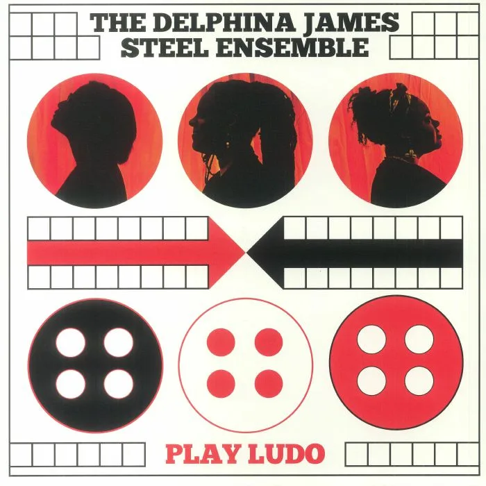 Front cover — The DELPHINA JAMES STEEL ENSEMBLE — Play Ludo