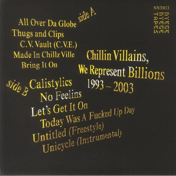 Обратная сторона обложки — CHILLIN VILLAINS — We Represent Billions 1993-2003