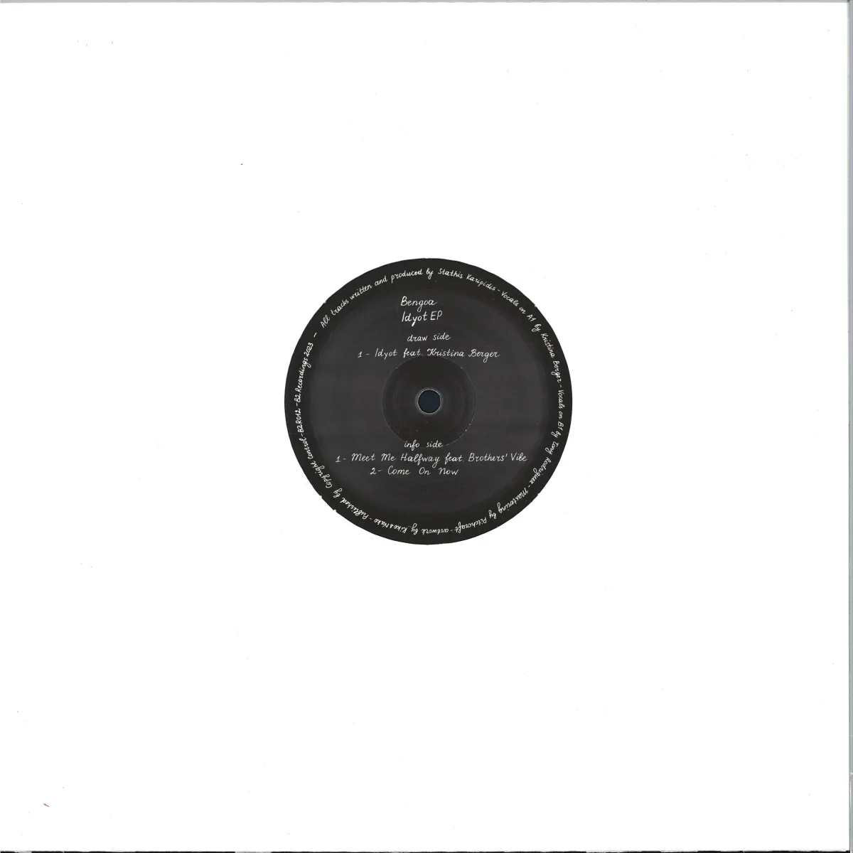 Обратная сторона обложки — Bengoa — Idyot EP