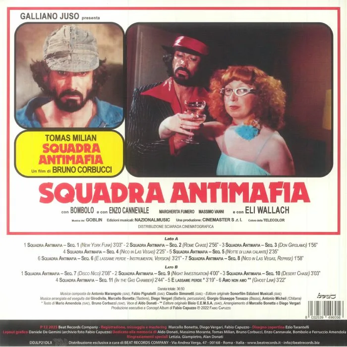 Back cover — GOBLIN / GIRODIVITE — Squadra Antimafia (Soundtrack)