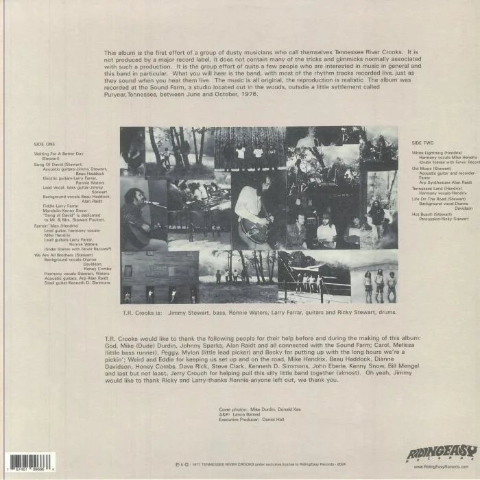 Обратная сторона обложки — TENNESSEE RIVER CROOKS — Tennessee River Crooks (reissue)