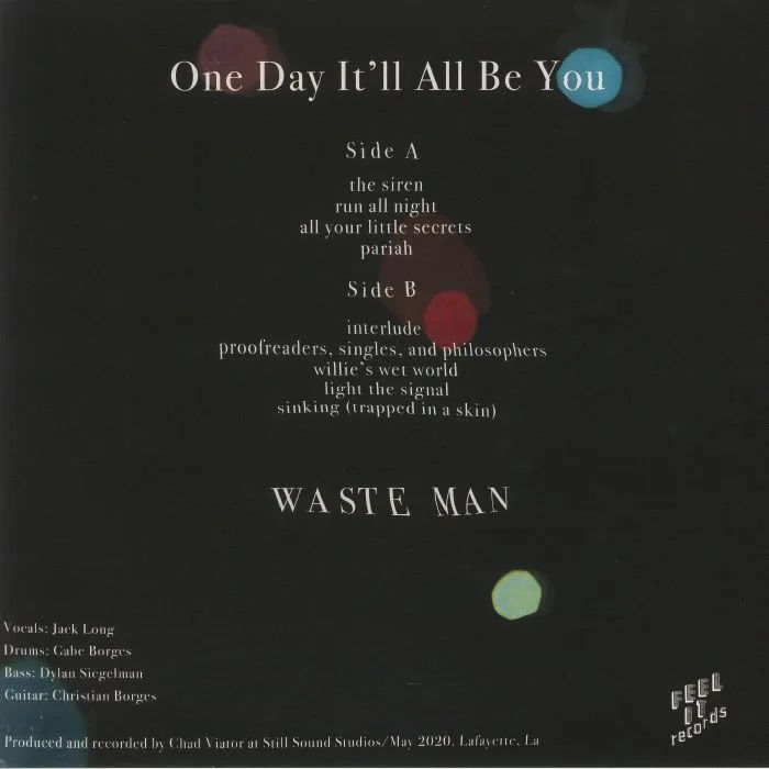 Back cover — WASTE MAN — One Day It'll All Be You