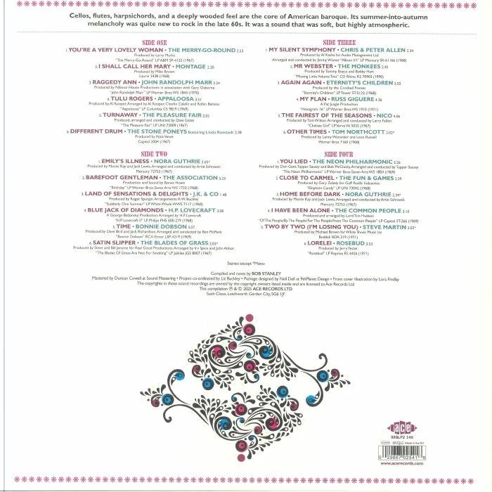 Обратная сторона обложки — VARIOUS — American Baroque: Chamber Pop & Beyond 1967-1971