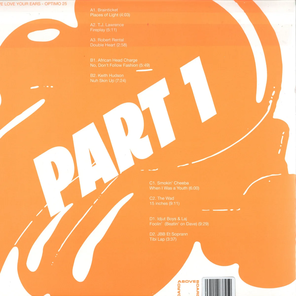Back cover — Optimo — Optimo 25 Part 1. (2x12")